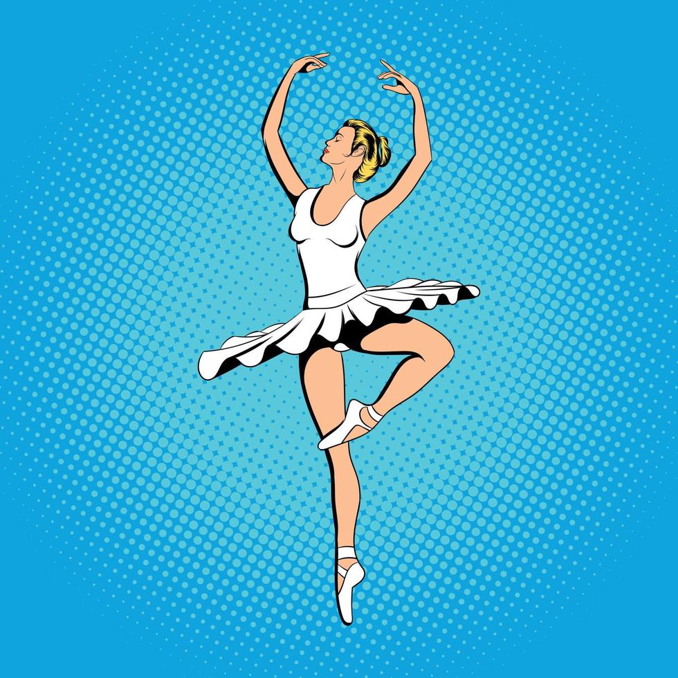 mooi ballerinameisje danst vector