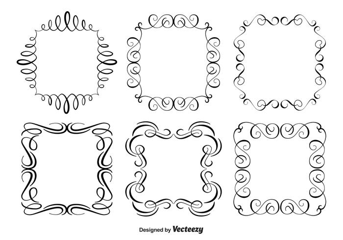 Decoratieve Ornament Frame Set vector