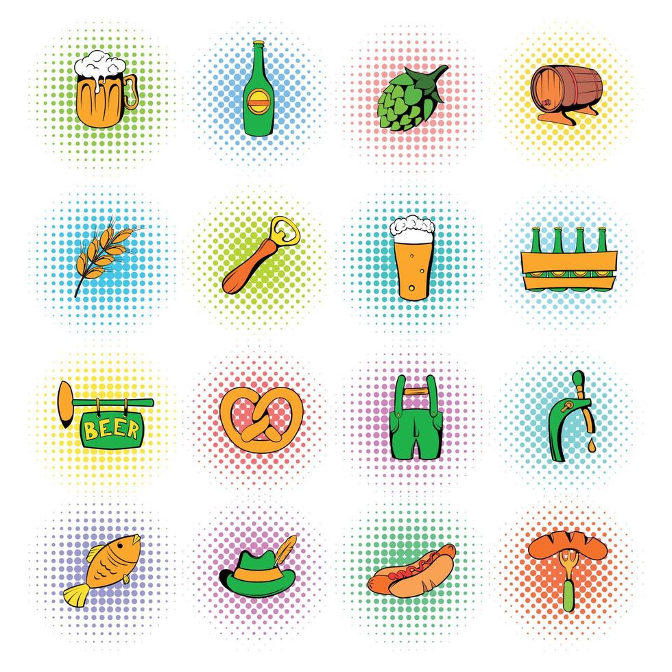 oktoberfest set pictogrammen vector