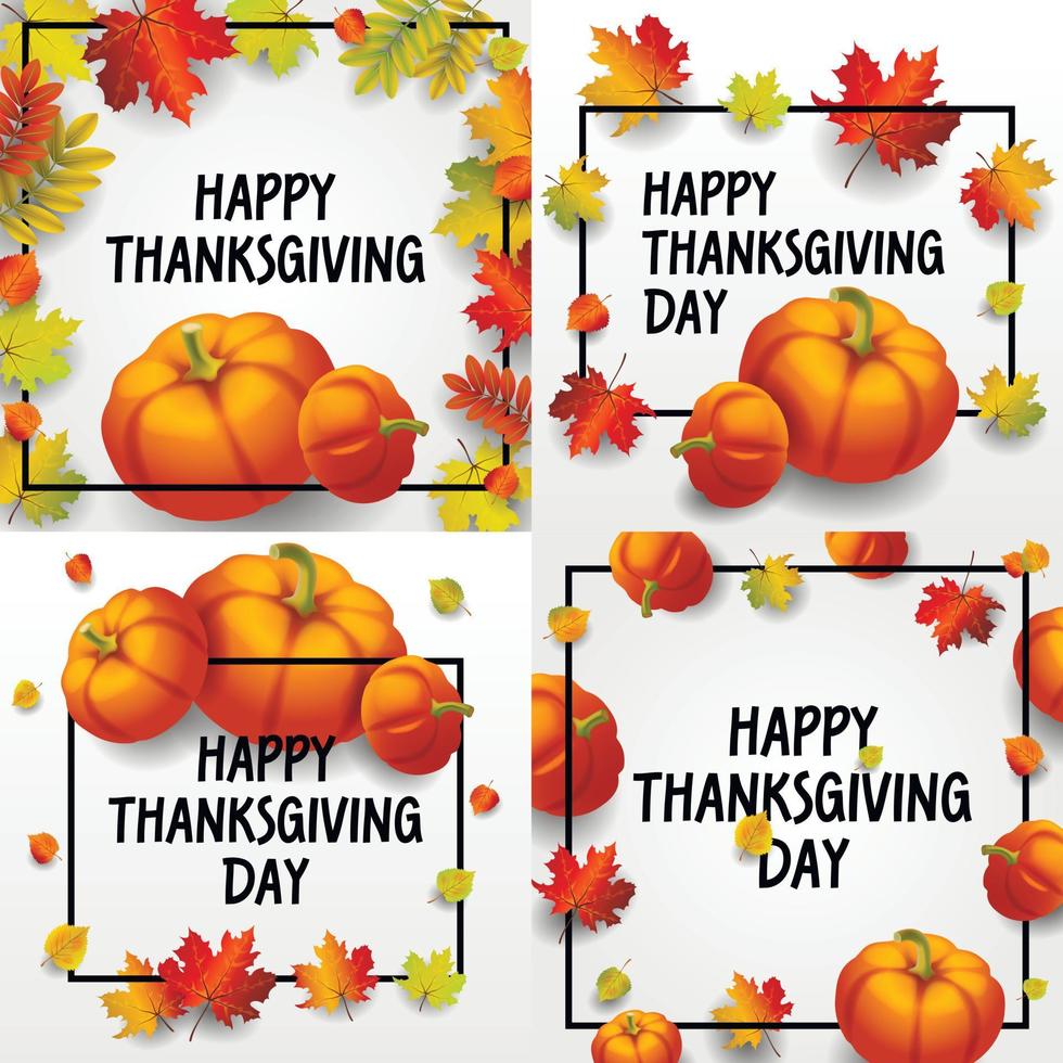 thanksgiving day banner set, isometrische stijl vector