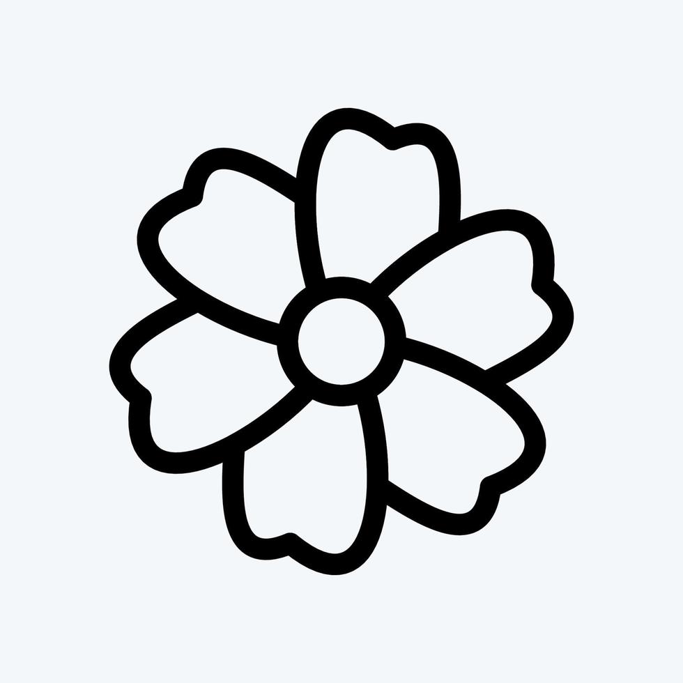 pictogram sakura. geschikt voor Japans symbool. lijn stijl. eenvoudig ontwerp bewerkbaar. ontwerp sjabloon vector. eenvoudige illustratie vector