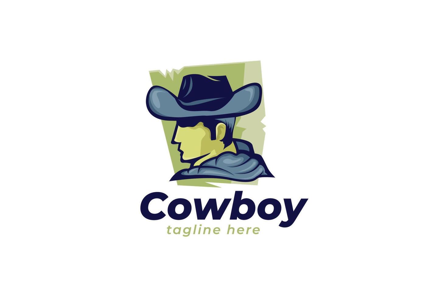 cowboy mannen logo sjabloon modern vector