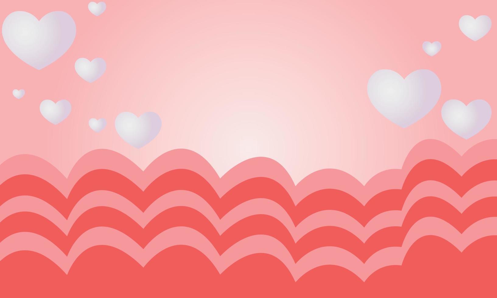 Valentijnsdag achtergrond concept in papieren stijl vector