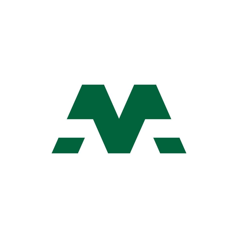 letter m eenvoudige geometrische logo vector