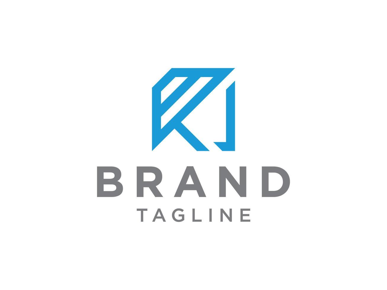 eerste letter r-logo. blauwe overlay origami stijl geïsoleerd op een witte achtergrond. bruikbaar voor bedrijfs- en merklogo's. platte vector logo ontwerpsjabloon element