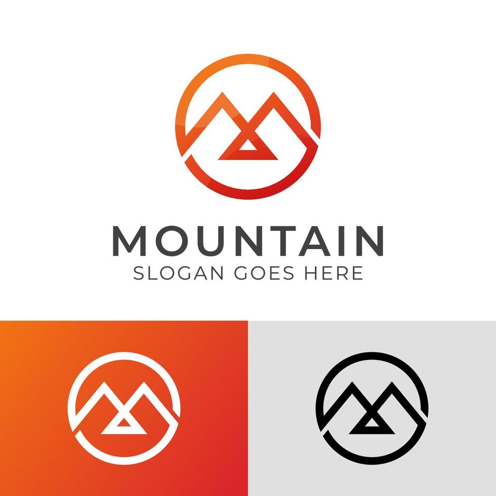 modern minimalistisch logo van letter m voor inspiratie voor berglogo-ontwerp vector