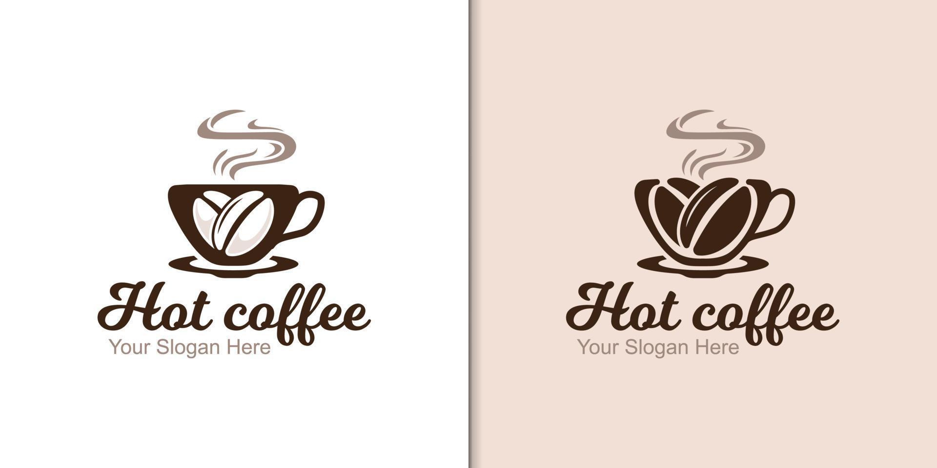 vintage retro-logo's en klassieke coffeeshopzaken vector
