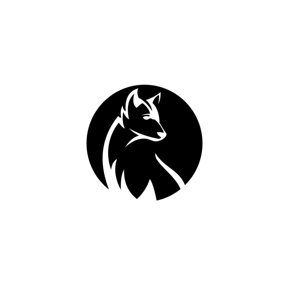 wolf logo ontwerp vector abstract modern, geïsoleerd op een witte achtergrond.