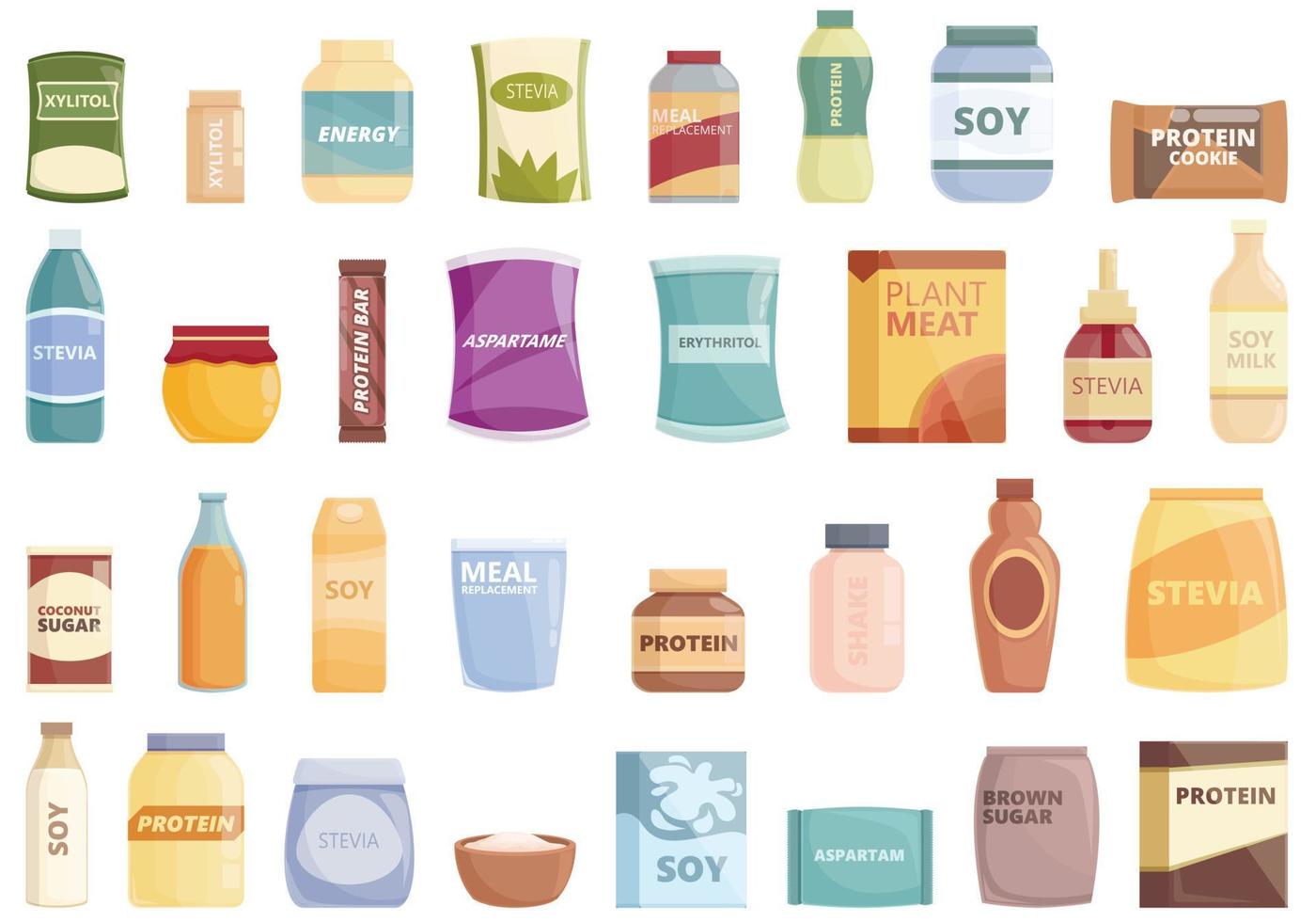 voedselvervangers pictogram cartoon vector. zoetstof alternatief vector