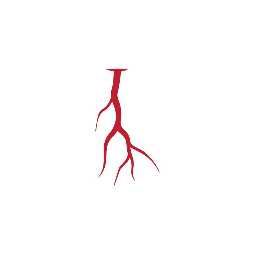 menselijke aderen, ontwerp van rode bloedvaten en slagaders vectorillustratie geïsoleerd vector