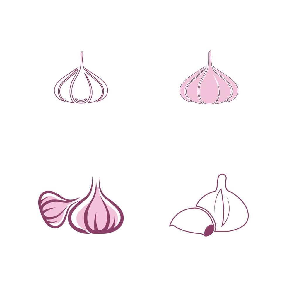 knoflook vector pictogram illustratie ontwerpsjabloon