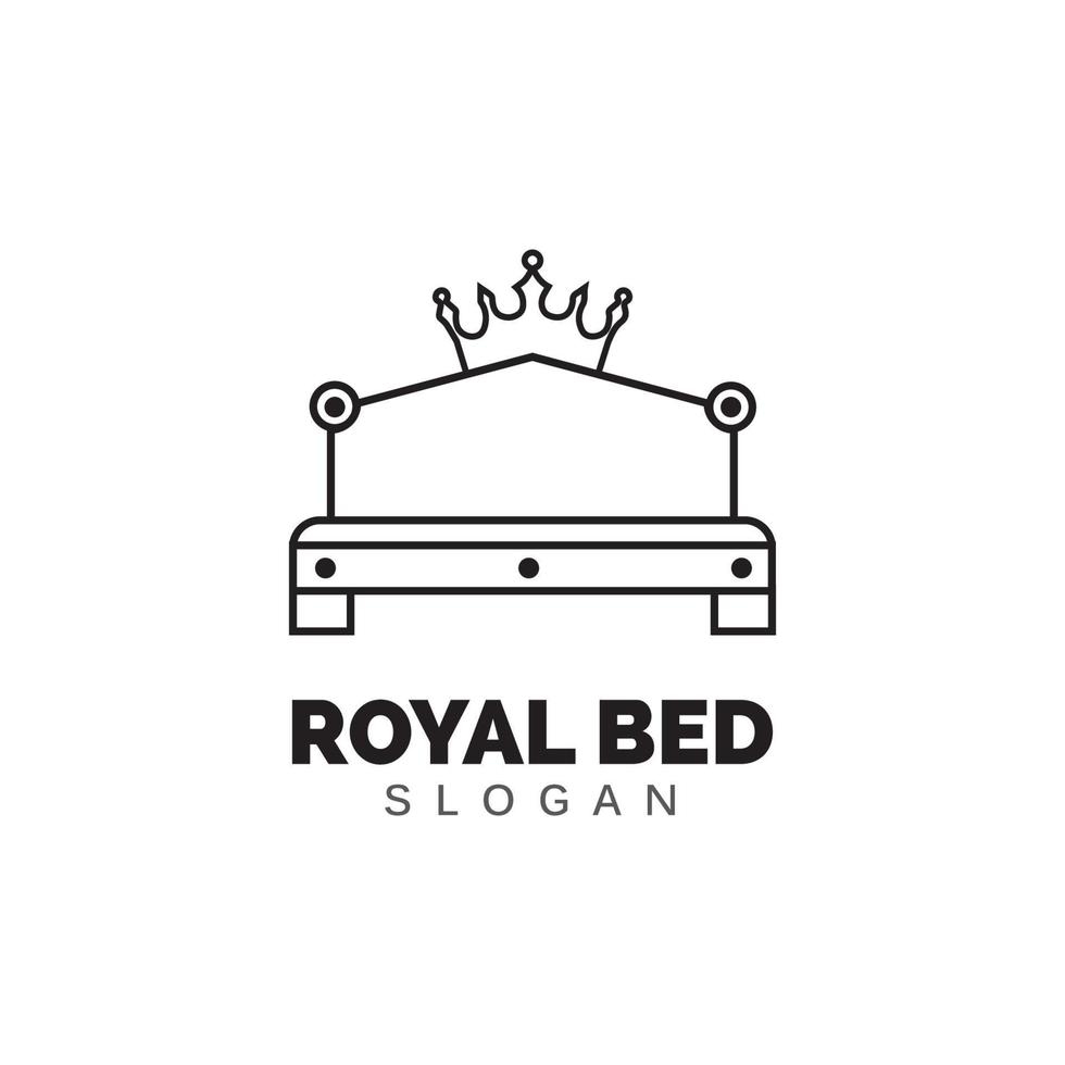 bed pictogram, meubel vectorillustratie, plat ontwerp. vector