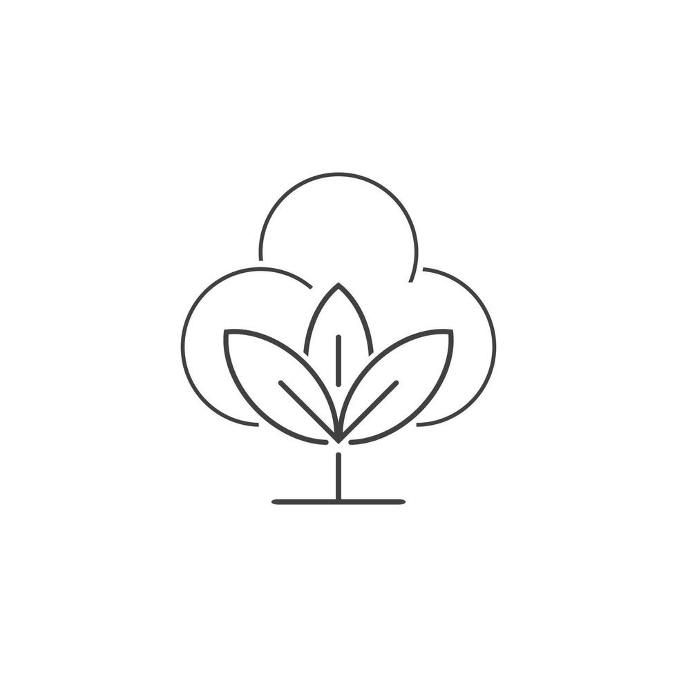 schoonheid katoen bloem vector, eenvoudig pictogram katoen bloem sjabloon symbool natuur vector