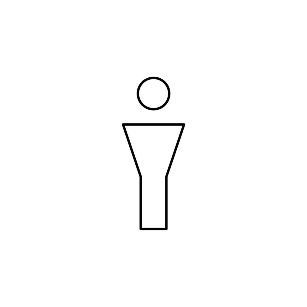 geslacht, teken, man, vrouw, rechte dunne lijn pictogram vector illustratie logo sjabloon. geschikt voor vele doeleinden.