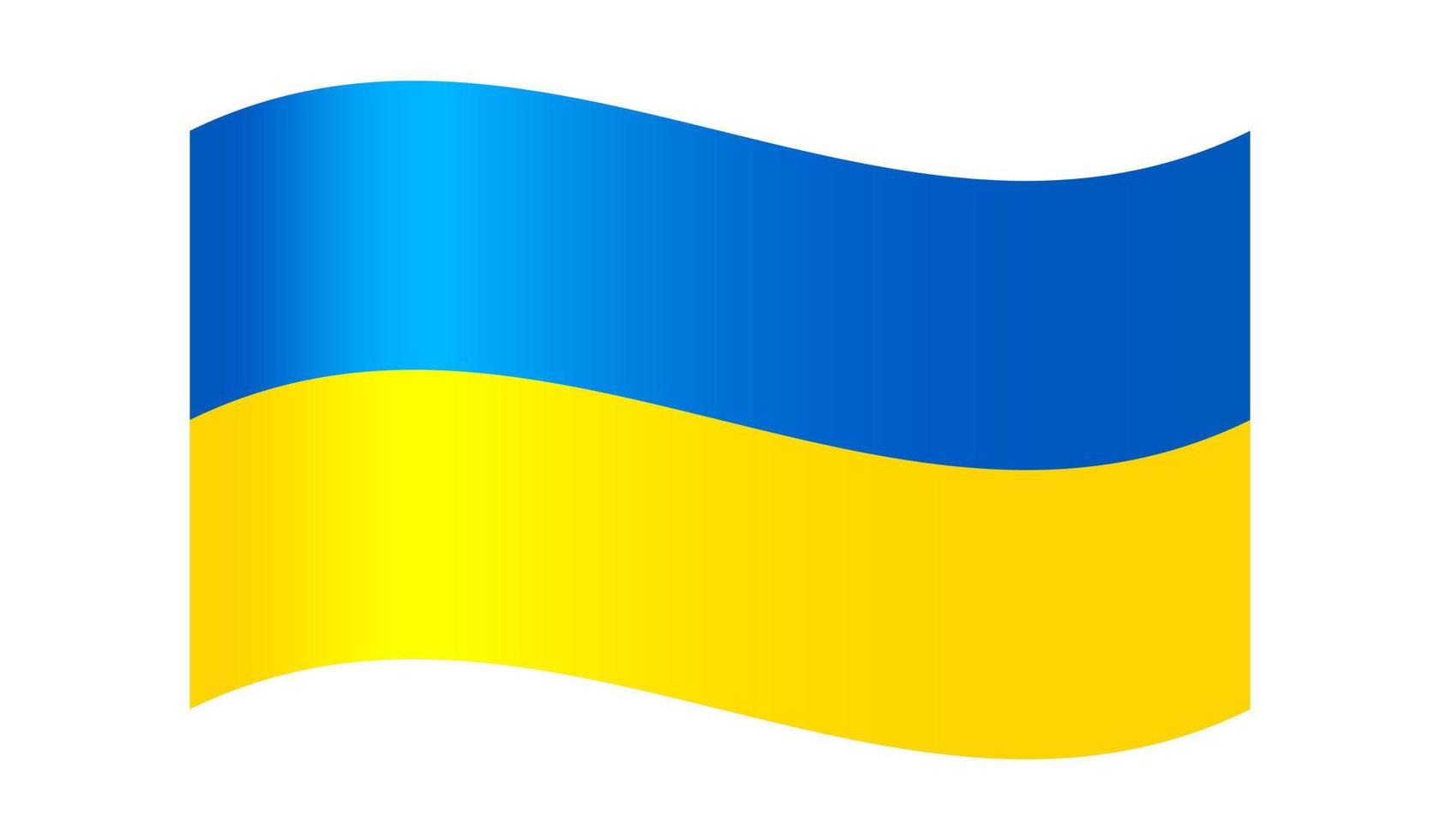 nationale vlag van oekraïne. geïsoleerde vlag van Oekraïne. vectorillustratie. vector
