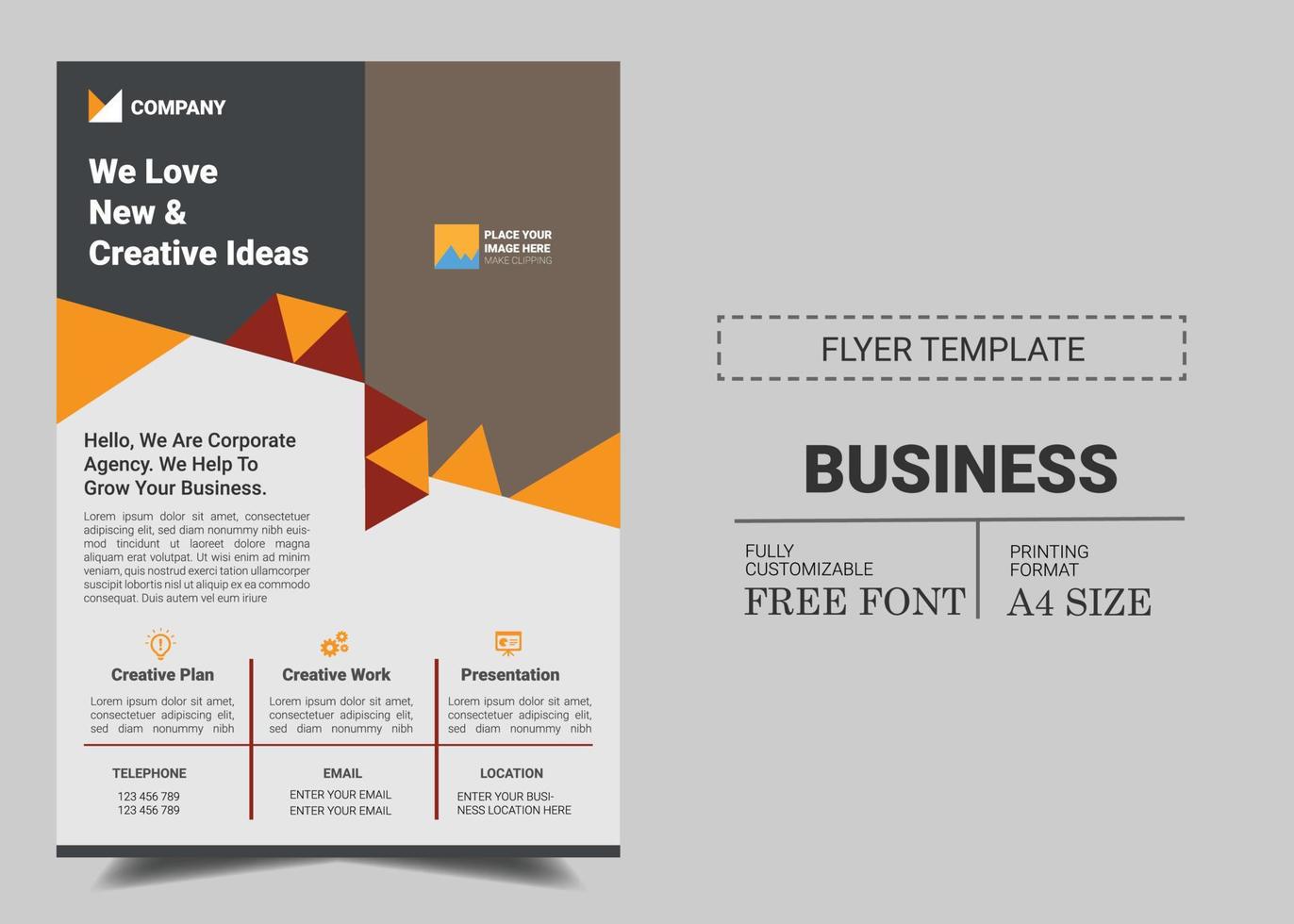 corporate business flyer creatief bedrijf sjabloon pamflet brochure cover ontwerp lay-out vectorillustratie in a4-formaat vector