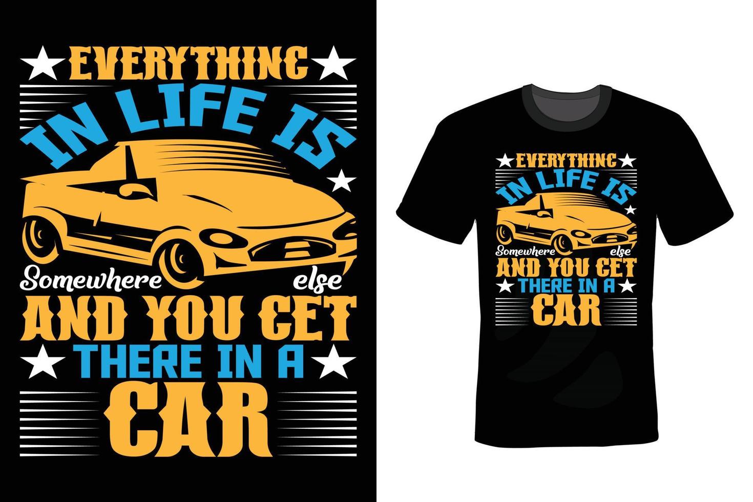 auto t-shirt ontwerp, vintage, typografie vector