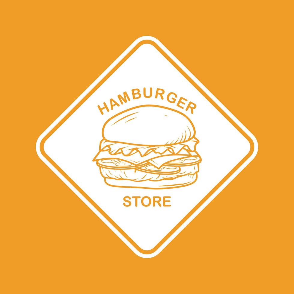 hamburger logo concept voor uw winkel vector