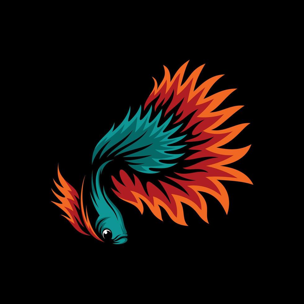 betta vis logo vector ontwerpsjabloon