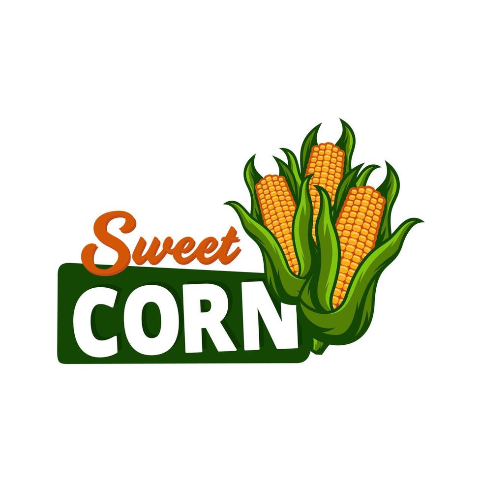 maïs landbouw logo ontwerp vectorillustratie vector