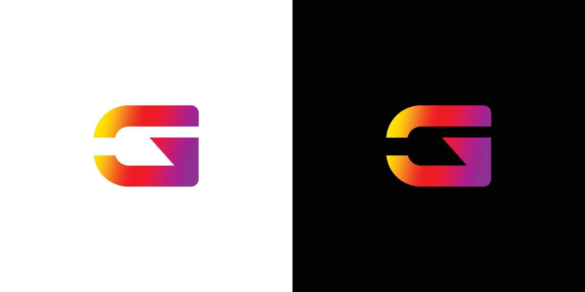 modern en aantrekkelijk letter g initialen logo-ontwerp 1 vector