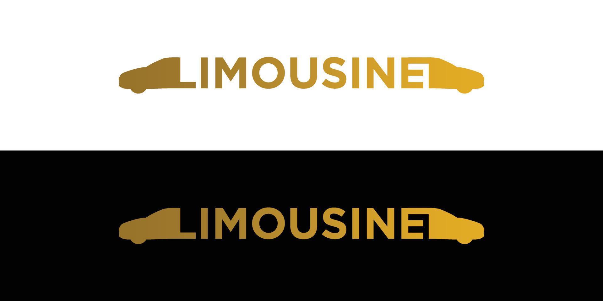 uniek en modern limousine auto illustratie logo ontwerp vector