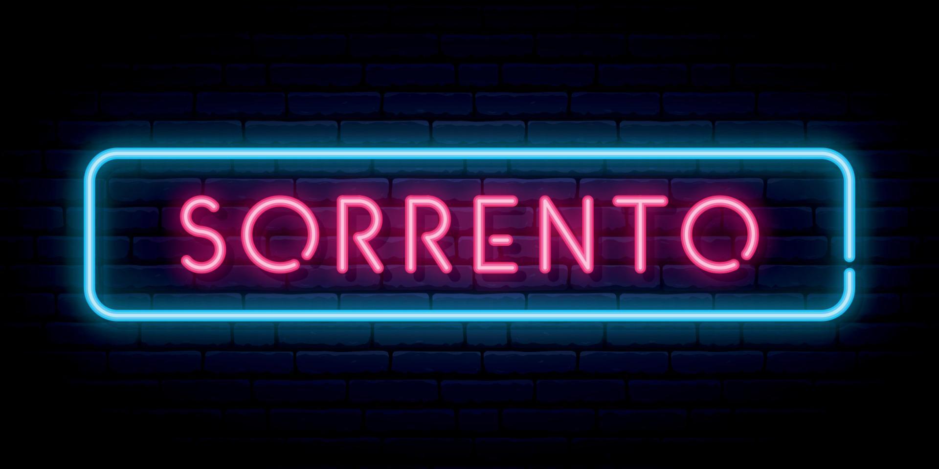 sorrento neonreclame vector