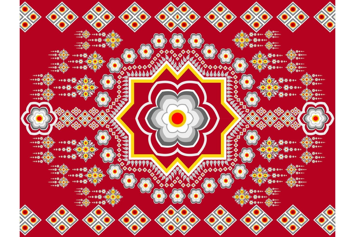 geometrische etnische oosterse ikat patroon traditioneel ontwerp voor achtergrond,tapijt,behang,kleding,inwikkeling,batik,stof,vector illustration.embroidery stijl. vector