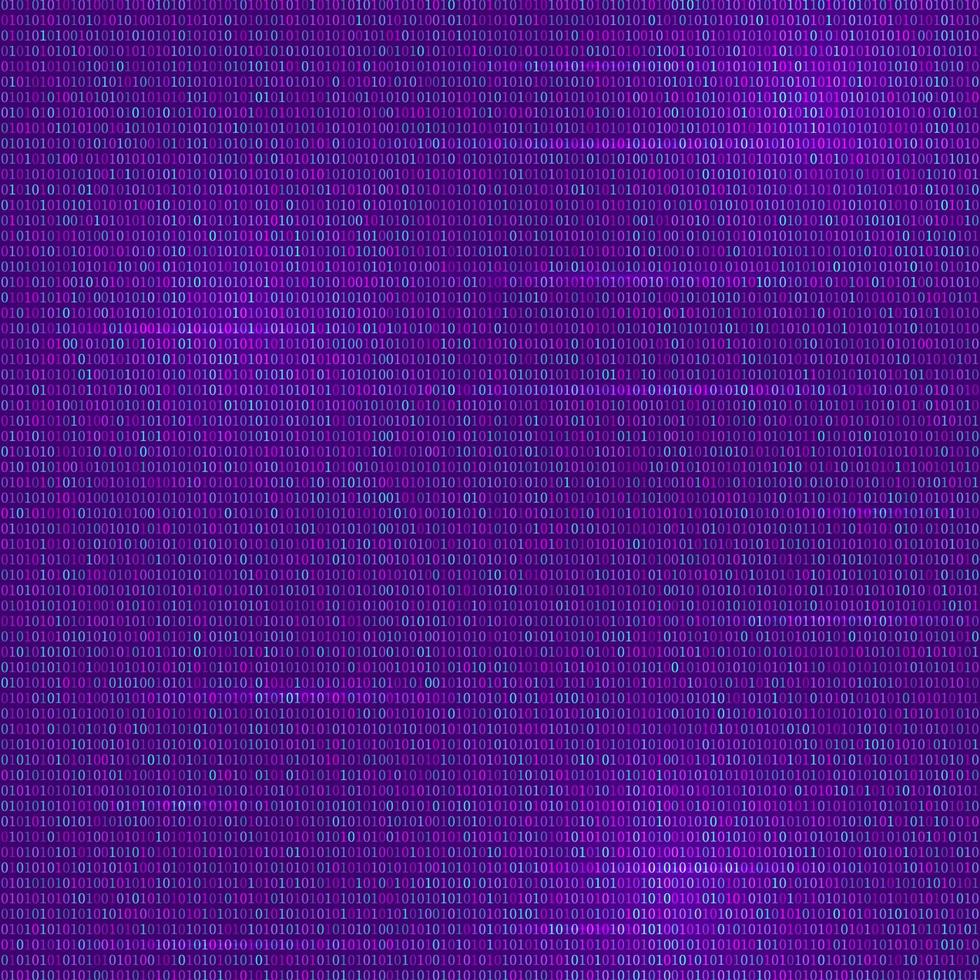 binaire code achtergrond. programmeercode. dark net of big data thema. heldere neon kleuren matrix achtergrond vectorillustratie. digitale webtechnologie. eenvoudig te bewerken sjabloon voor uw ontwerpprojecten. vector