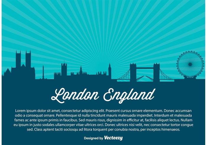 Londen City Skyline Illustratie vector