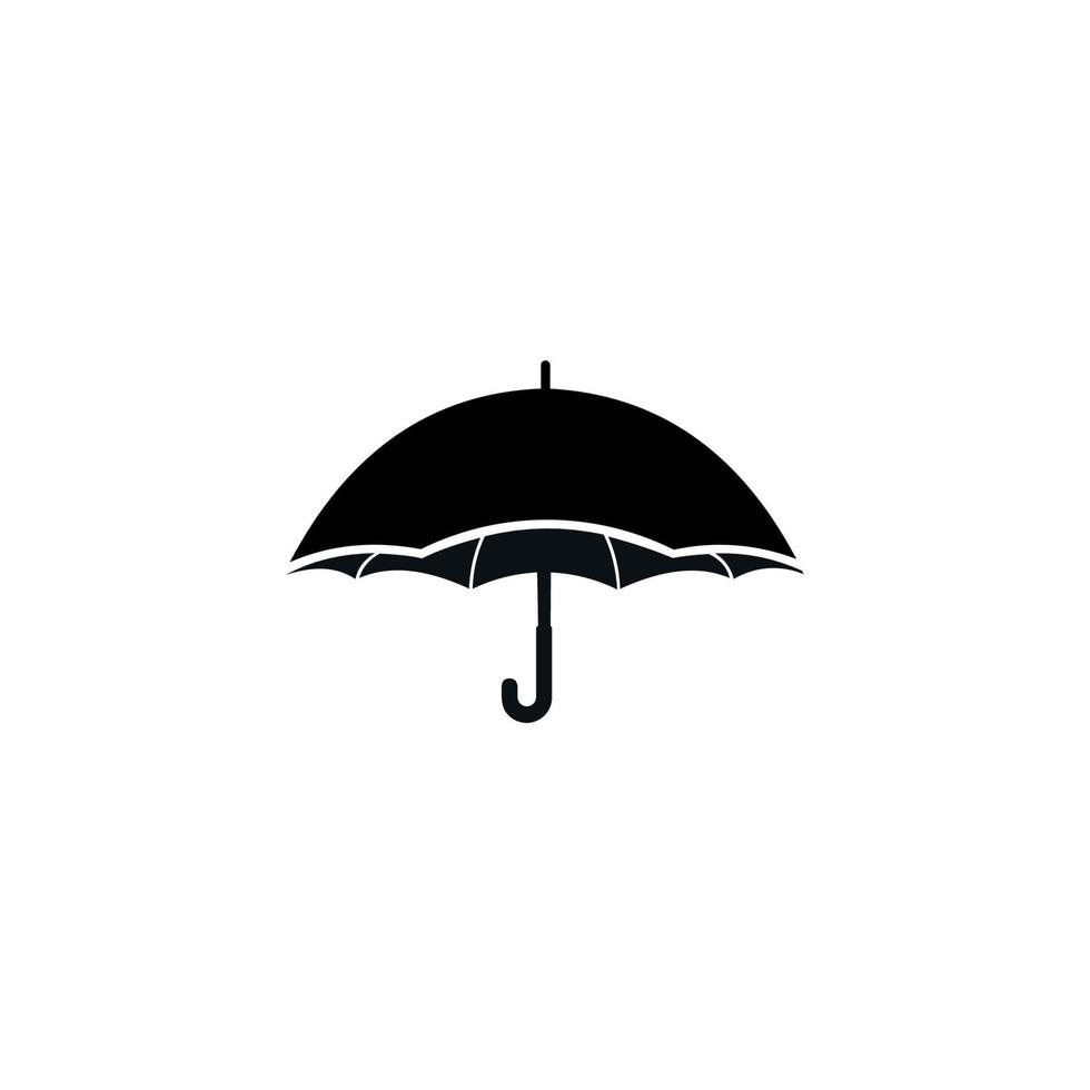 paraplu symbool pictogram ontwerp geïsoleerd op een witte achtergrond. symbool voor regenbescherming. ui-pictogram vector. vector