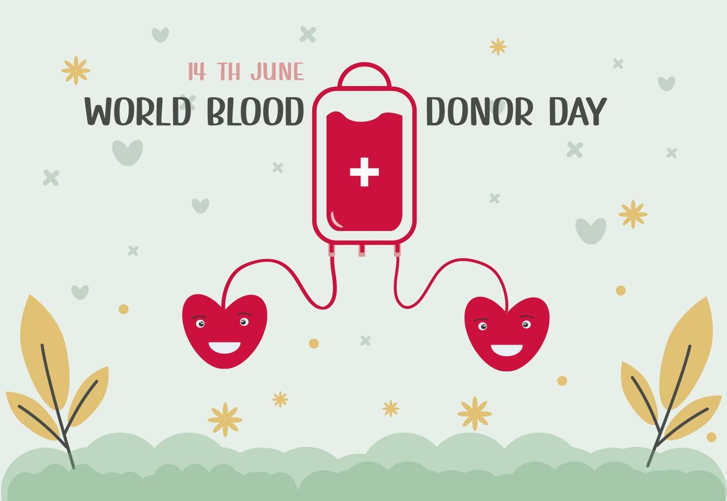 banner wereld bloeddonordag vector