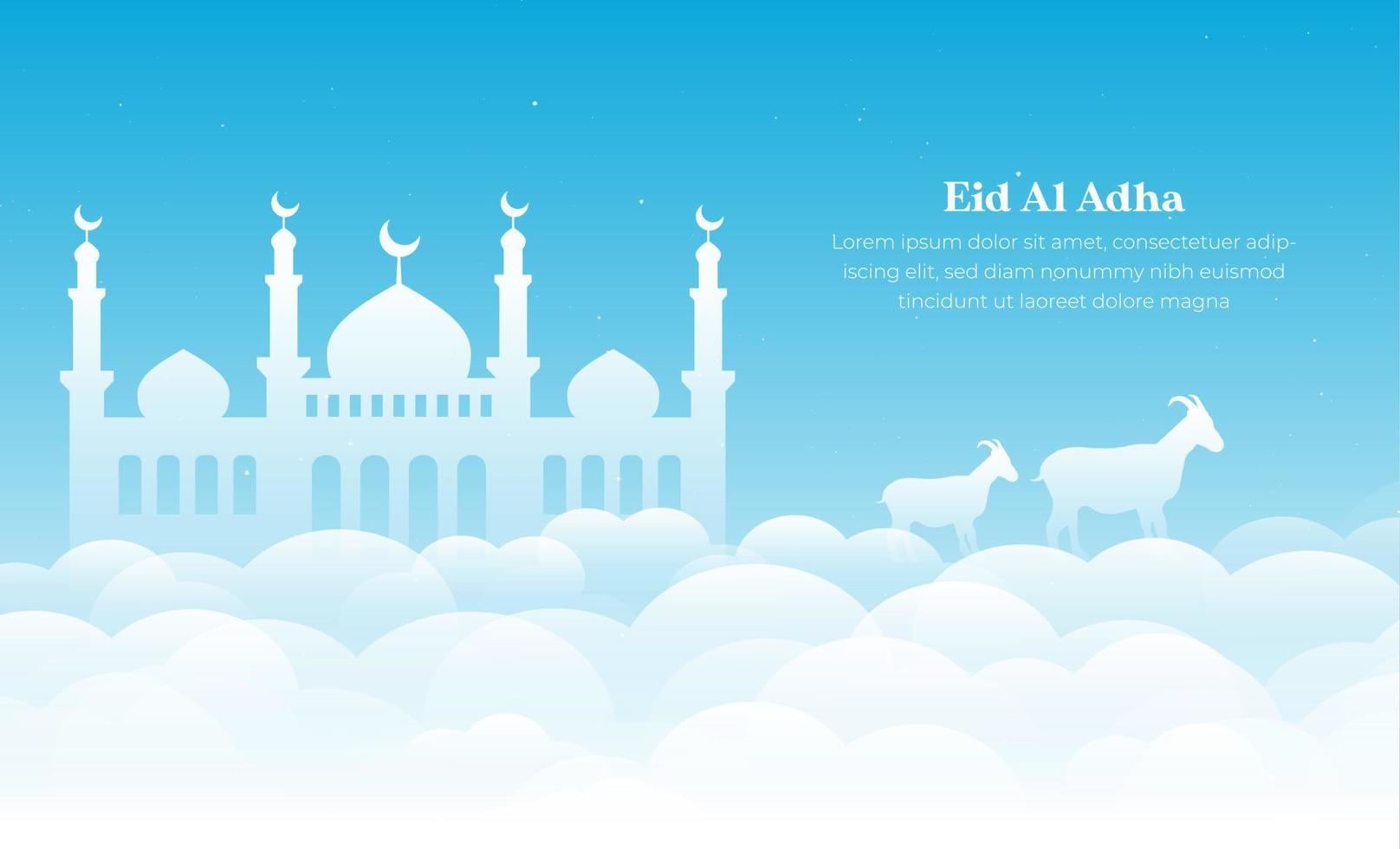 eid mubarak islamitische wenskaart, poster, bannerontwerp, vectorillustratie vector