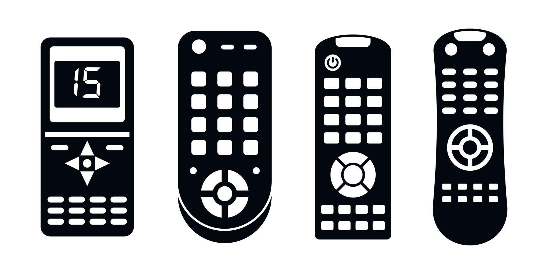 afstandsbediening infrarood iconen set, eenvoudige stijl vector