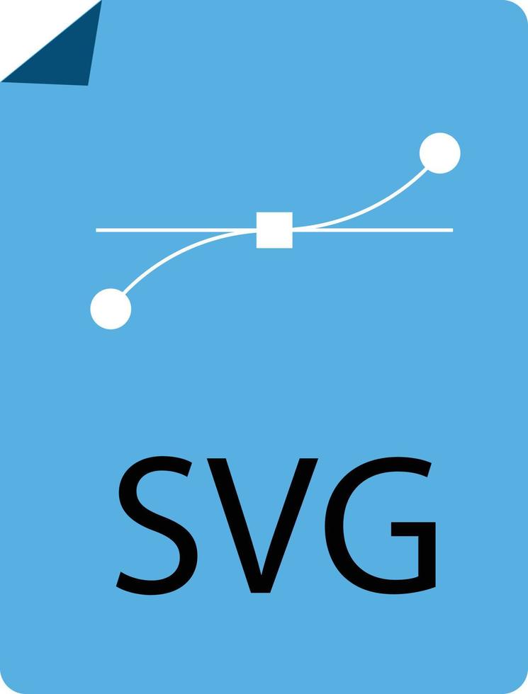 blauwe svg-bestand documentpictogram op witte achtergrond. vlakke stijl. blauw svg-bestandspictogram voor uw websiteontwerp, logo, app, ui. SVG-symbool downloaden. svg-bestand teken. vector