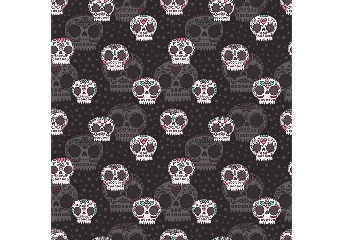 Gratis Dia de Los Muertos Vector Patroon