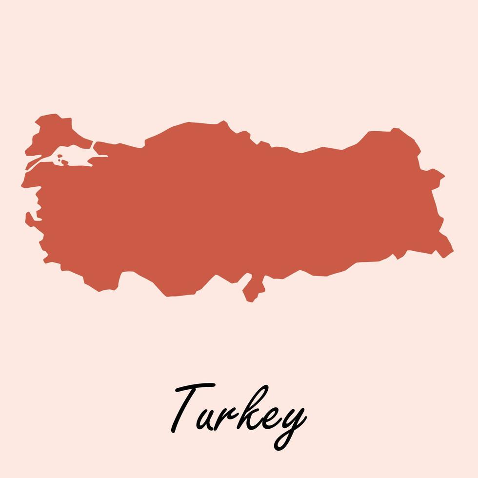doodle tekening uit de vrije hand van de kaart van Turkije. vector