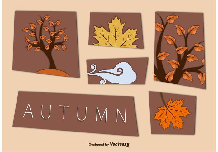 Herfst Cut Out Vector Elementen