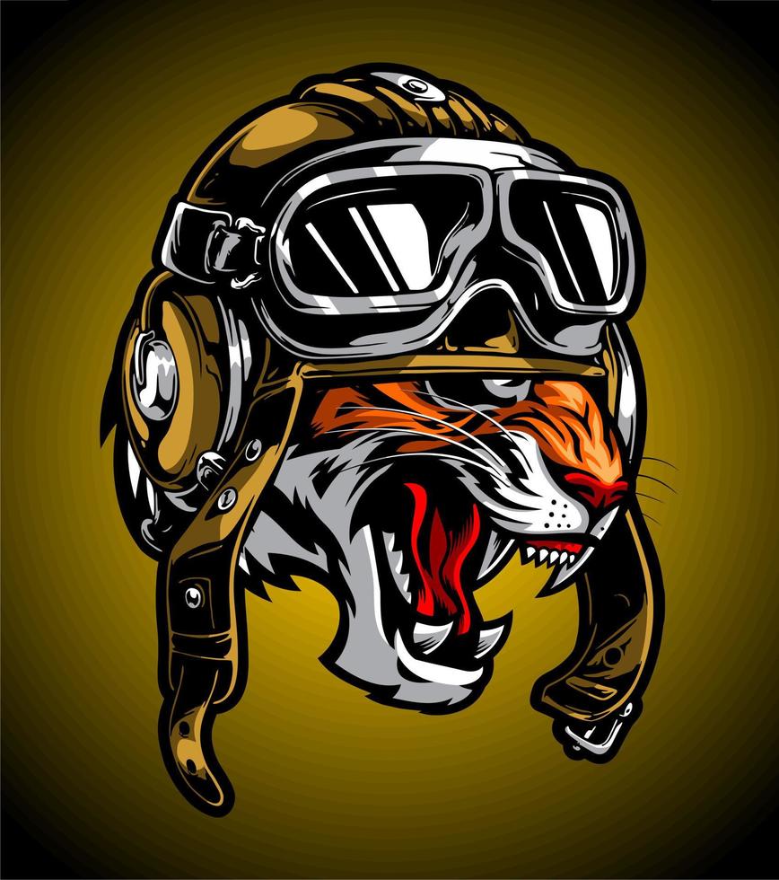 tijger hoofd vector