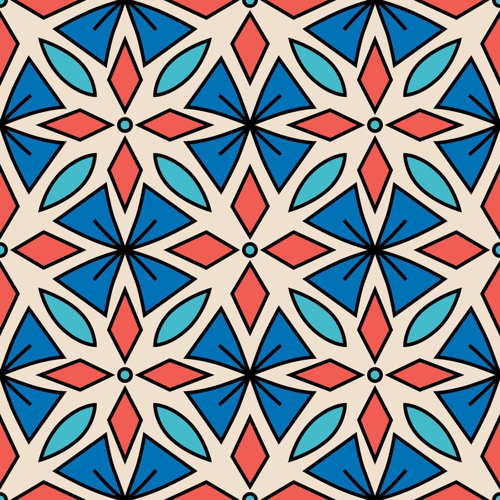 geometrisch retro patroon in moderne stijl. decoratieve print voor stof en grafisch ontwerp. abstract vector naadloos ornament.