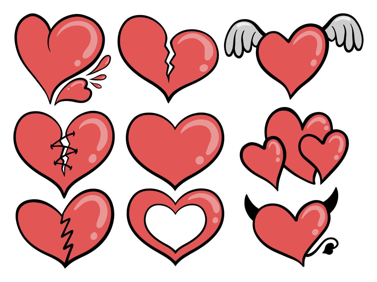 hart clip art doodle illustratie vector