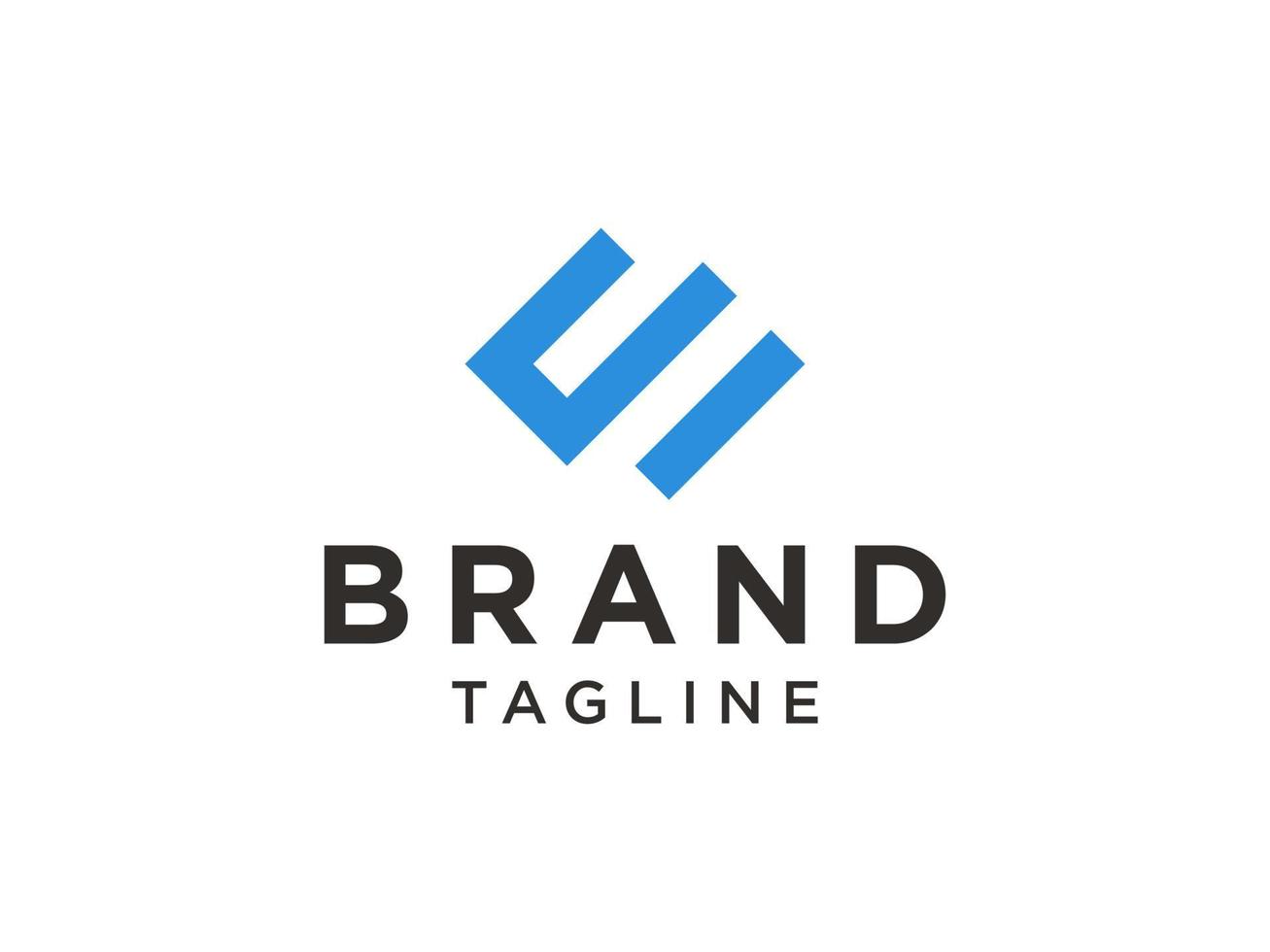moderne eerste letter e-logo. blauwe afgeronde lijn oneindigheidsstijl geïsoleerd op een witte achtergrond. bruikbaar voor bedrijfs- en technologielogo's. platte vector logo-ontwerpsjabloon sjabloon.