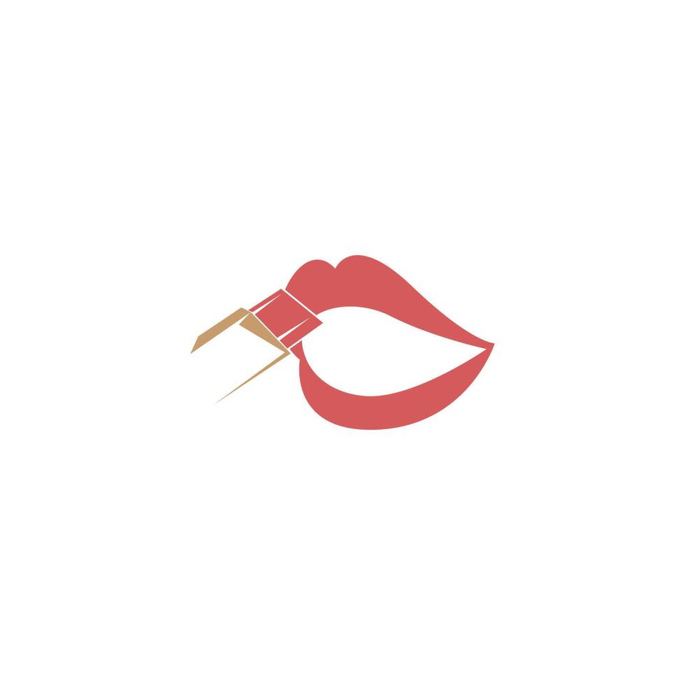 lippenstift, lipkleur pictogram illustratie vector