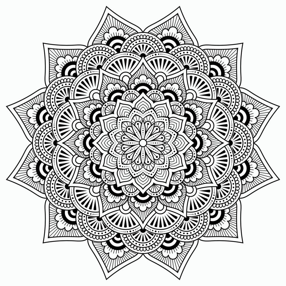 mandala vector illustratie patroon ontwerpen. tatoeage, islam, arabisch, indisch. minimaal bloemenpatroon. kleurboek pagina.