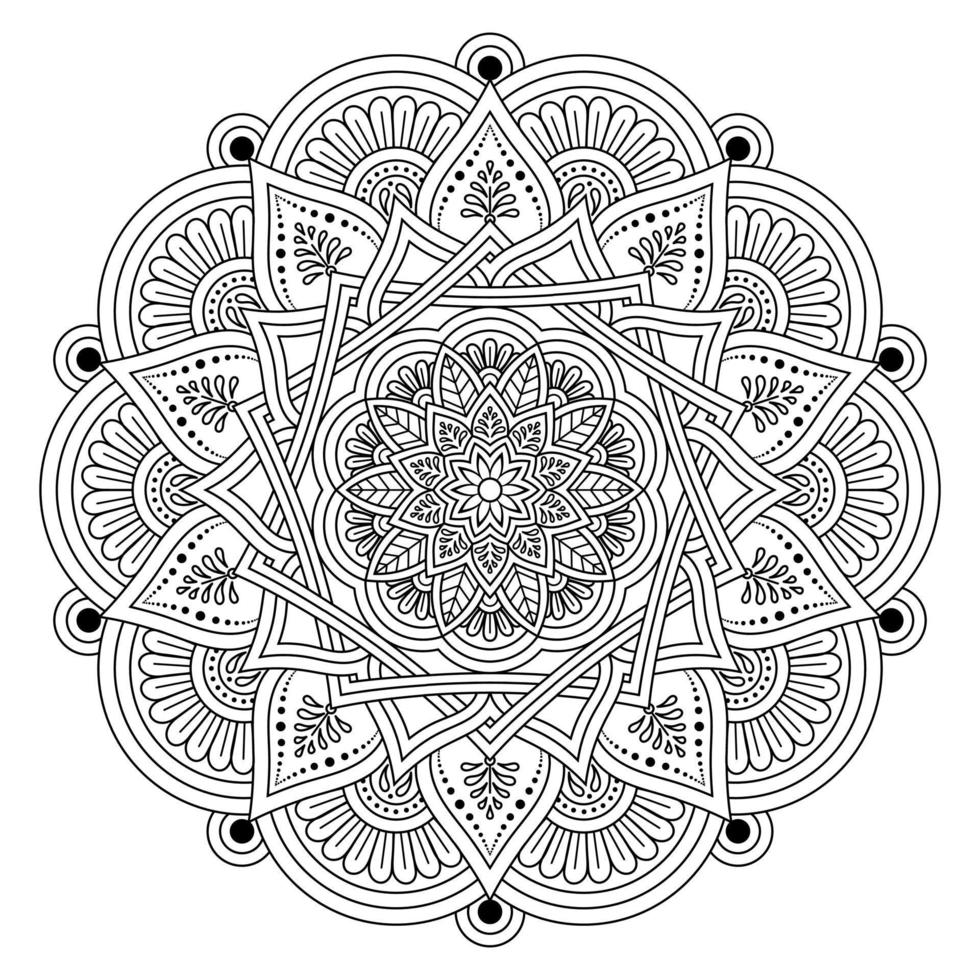 mooie mandala achtergrond met arabesk patroon arabische islamitische Oost-stijl. geïsoleerde oosterse stijl. kleurboek pagina. vector