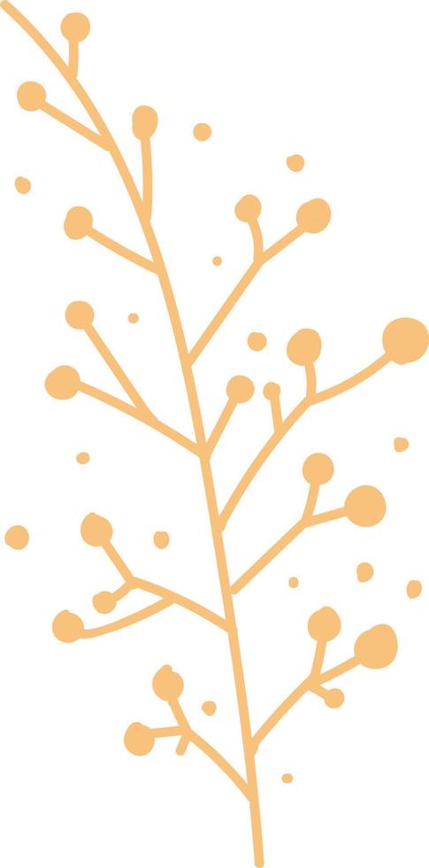 bloemenelementen, beige. vector