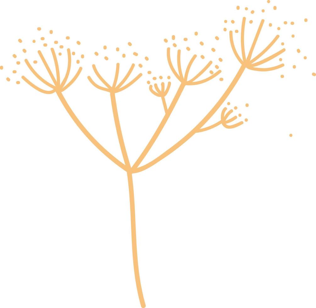 bloemenelementen, beige. vector