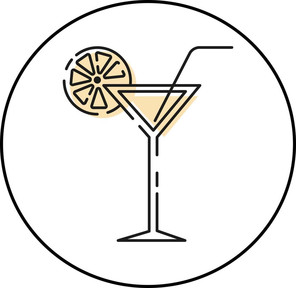 glas met cocktail icoon. vector