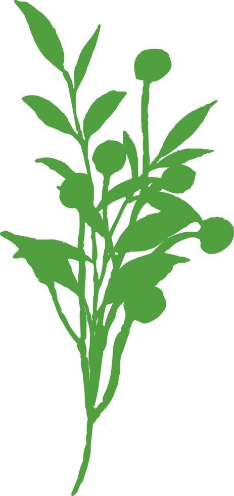 silhouet van groene takken. vector