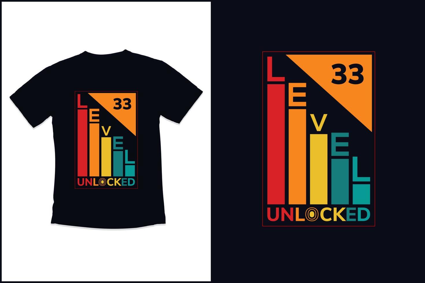 verjaardag gaming vintage t-shirtontwerp met niveau 5 ontgrendeld moderne citaten typografie t-shirtontwerp vector